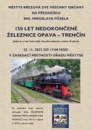 Přednáška 150 let nedokončené železnice Opava - Trenčín 22. 11. 2023 v zasedací místnosti Úřadu městyse Březová 1